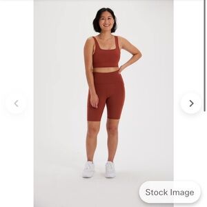 Girlfriend Collective High Rise Bike Short in Terra